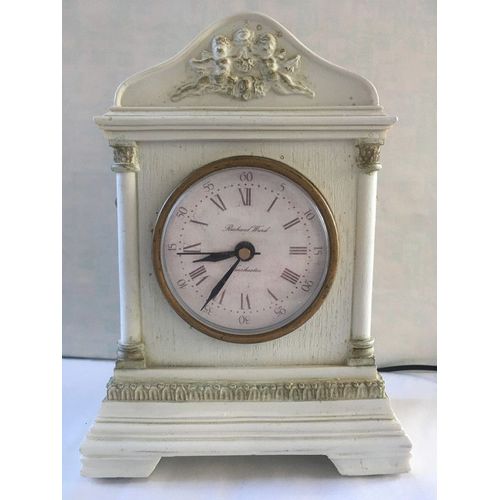 pendule shabby chic style antique - coloris écru - neuf