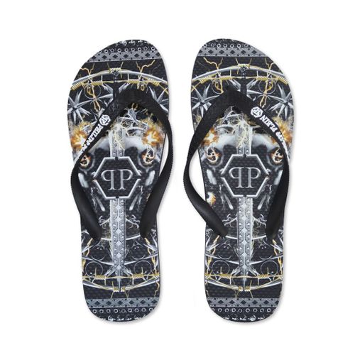 Tong Homme Multi Couleur Philipp Plein Taille 42/43