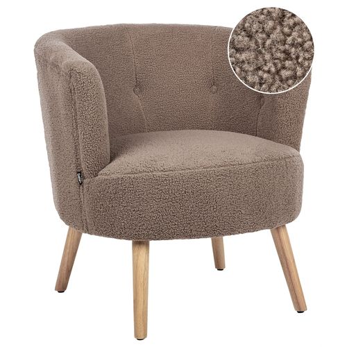 Fauteuil Odenzen Bouclé Marron