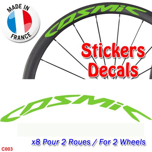 Autocollants Roue Mavic Cosmic - Pro Carbon Jantes Vélo Sticker Weel Decals Rim Sl C T - C003 Vert Pomme