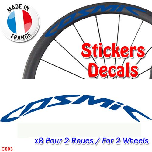 Autocollants Roue Mavic Cosmic - Pro Carbon Jantes Vélo Sticker Weel Decals Rim Sl C T - C003 Bleu Vif