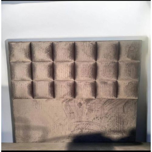 Tête De Lit Gris Foncé Capitonné À Carreaux