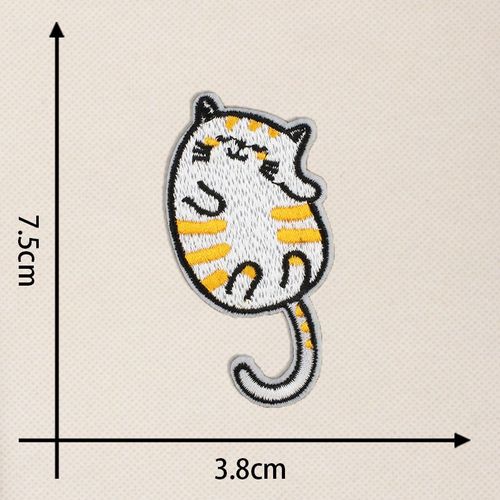 Patchs De Broderie Chat À La Mode,Dessin,Intéressant,Pour Repasser,Sac De Vêtements Pour Enfants,Chapeau,Badge Thermoadhésif #E