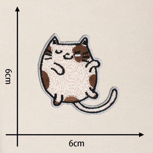 Patchs De Broderie Chat À La Mode,Dessin,Intéressant,Pour Repasser,Sac De Vêtements Pour Enfants,Chapeau,Badge Thermoadhésif #D