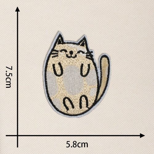 Patchs De Broderie Chat À La Mode,Dessin,Intéressant,Pour Repasser,Sac De Vêtements Pour Enfants,Chapeau,Badge Thermoadhésif #H