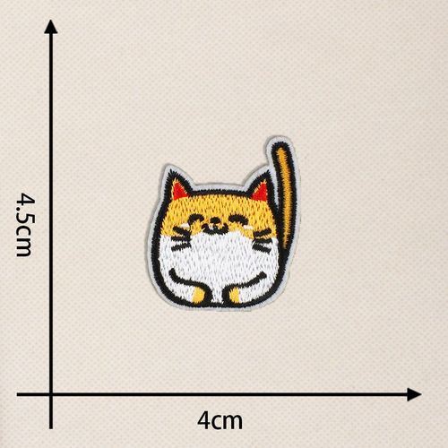 Patchs De Broderie Chat À La Mode,Dessin,Intéressant,Pour Repasser,Sac De Vêtements Pour Enfants,Chapeau,Badge Thermoadhésif #F