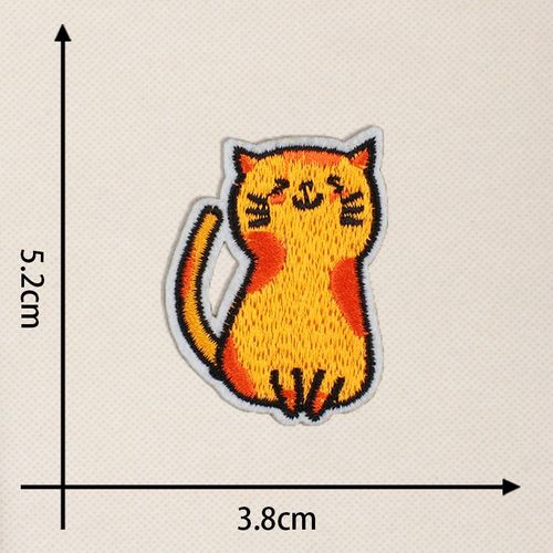 Patchs De Broderie Chat À La Mode,Dessin,Intéressant,Pour Repasser,Sac De Vêtements Pour Enfants,Chapeau,Badge Thermoadhésif #N