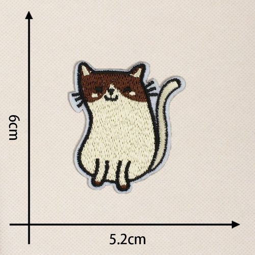 Patchs De Broderie Chat À La Mode,Dessin,Intéressant,Pour Repasser,Sac De Vêtements Pour Enfants,Chapeau,Badge Thermoadhésif #K