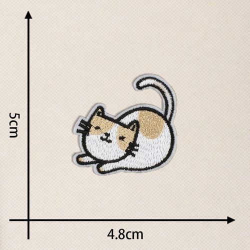 Patchs De Broderie Chat À La Mode,Dessin,Intéressant,Pour Repasser,Sac De Vêtements Pour Enfants,Chapeau,Badge Thermoadhésif #O