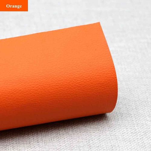 Patchs En Faux Cuir Synthétique Litchi Auto-Adhésifs,Réparation De Trous De Canapé De Grands Meubles,Autocollant De Voiture,Table En Similicuir - Type 10.Orange 20x30cm