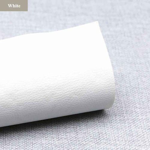 Patchs En Faux Cuir Synthétique Litchi Auto-Adhésifs,Réparation De Trous De Canapé De Grands Meubles,Autocollant De Voiture,Table En Similicuir - Type 2.White 20x30cm