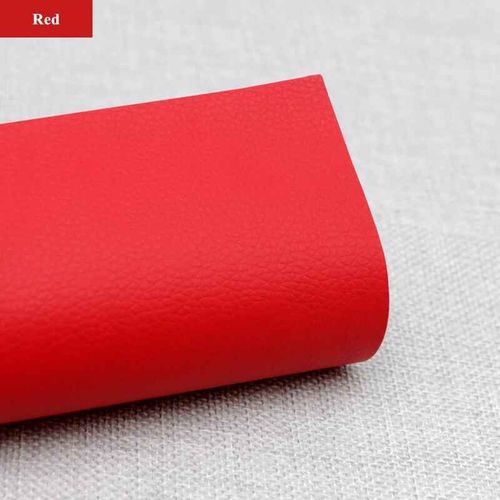 Patchs En Faux Cuir Synthétique Litchi Auto-Adhésifs,Réparation De Trous De Canapé De Grands Meubles,Autocollant De Voiture,Table En Similicuir - Type 14.Red 20x30cm