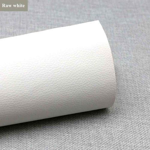Patchs En Faux Cuir Synthétique Litchi Auto-Adhésifs,Réparation De Trous De Canapé De Grands Meubles,Autocollant De Voiture,Table En Similicuir - Type 3.Raw White 20x30cm