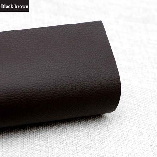 Patchs En Faux Cuir Synthétique Litchi Auto-Adhésifs,Réparation De Trous De Canapé De Grands Meubles,Autocollant De Voiture,Table En Similicuir - Type 26.Black Brown 20x30