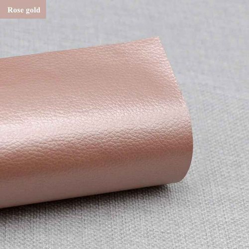 Patchs En Faux Cuir Synthétique Litchi Auto-Adhésifs,Réparation De Trous De Canapé De Grands Meubles,Autocollant De Voiture,Table En Similicuir - Type 29.Rose Gold 20x30cm