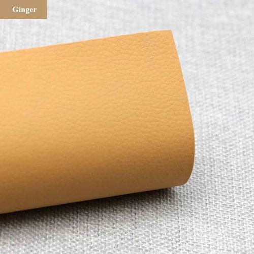 Patchs En Faux Cuir Synthétique Litchi Auto-Adhésifs,Réparation De Trous De Canapé De Grands Meubles,Autocollant De Voiture,Table En Similicuir - Type 5.Ginger 20x30cm