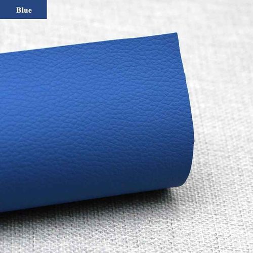 Patchs En Faux Cuir Synthétique Litchi Auto-Adhésifs,Réparation De Trous De Canapé De Grands Meubles,Autocollant De Voiture,Table En Similicuir - Type 31.Blue 20x30cm
