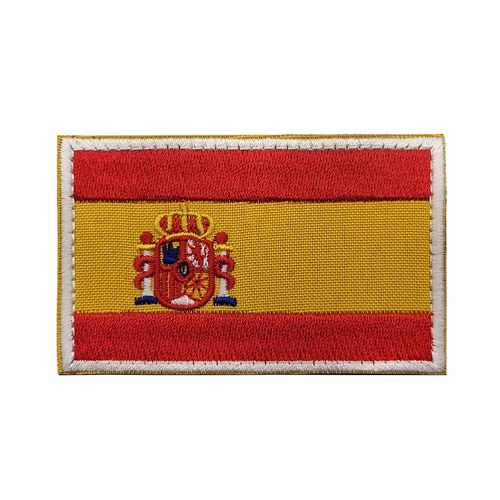 Écusson De Broderie En Pvc Ir De La Série Espagnole,Insigne D'emblème,Flog Skull,Military Dulhook And Loop,Bourgogne,Spain Nation,Esp - Type 11embroidered5x8cm