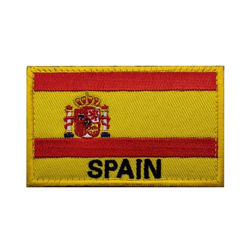 Écusson De Broderie En Pvc Ir De La Série Espagnole,Insigne D'emblème,Flog Skull,Military Dulhook And Loop,Bourgogne,Spain Nation,Esp - Type 10embroidered5x8cm
