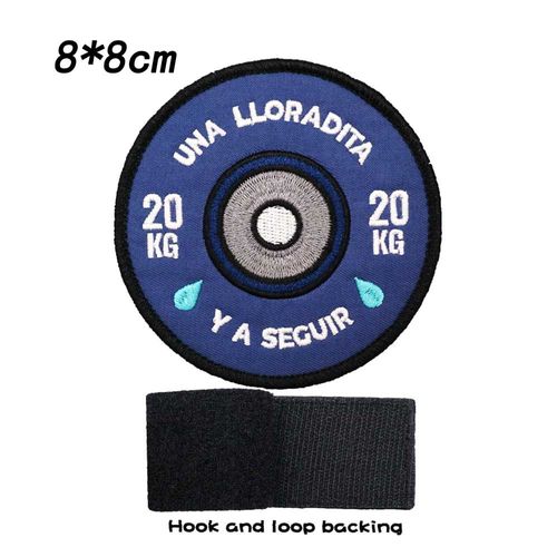 WePackage-Écusson brodé,crochet et boucle,badge à coudre,levage,espagnol - Type AA75-2 velcro