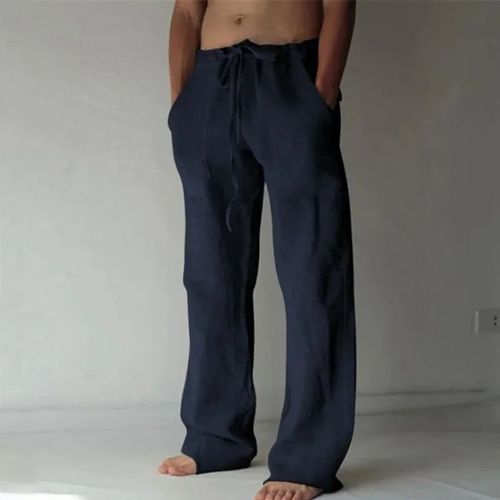 Pantalon D¿¿Contract¿¿ Ample Surdimensionn¿¿ Pour Hommes",Coton,Lin,Transfrontalier,Europ¿¿En Et Am¿¿Ricain,¿¿Lastique Auditif,2023,"2023