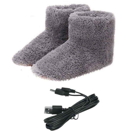 Chaussures De Pied Chauffantes Usb Pour Hommes Et Femmes,Bottes De Neige Chaudes,Pantoufles Électriques En Peluche,Pieds Lavables,Chaussures Métropolitaines,Taille 35-43,Hive - Type 39-43 Men Shoes
