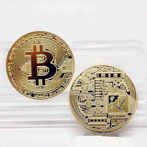 Pièce Bitcoin Cryptomonnaie Collection Avec Capsule Protectrice