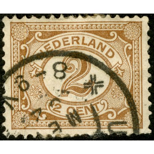 Timbre Oblitéré Nederland, 2 Cent