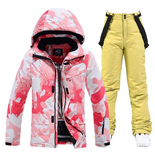 Ensembles Imperméables Pour Femmes,Vêtements De Snowboard,Olympiques De Ski,Vêtements D'hiver,Veste,Pantalon À Bretelles,Mode Fille