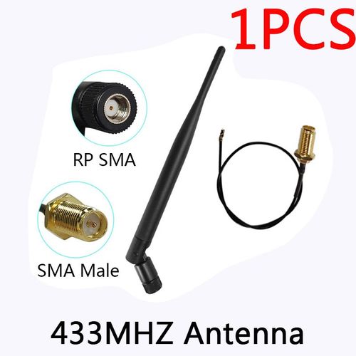 Eoth-Antenne LORA 5dbi 101433 mhz,connecteur en caoutchouc 433 m,Lorawan IPeX 1 IOT SMA mâle 600 extension Pigtail,433 Mhz - Type 1PCS FC