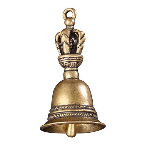 Cloche à vent magique artisanale en laiton,cloche tibétaine en bronze,pendentif porte-clés pour Noël,décoration de la maison,cloche antique