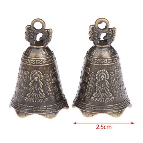 Cloche à vent magique artisanale en laiton,cloche tibétaine en bronze,pendentif porte-clés pour Noël,décoration de la maison,cloche antique