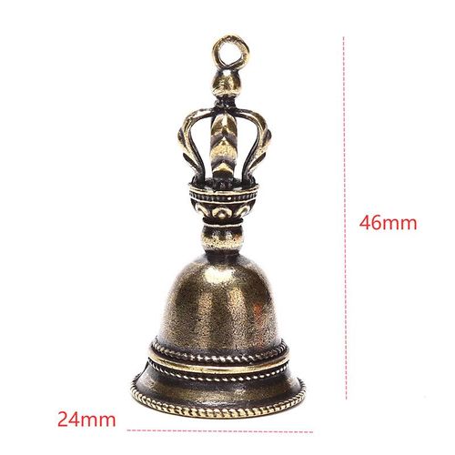 Cloche tibétaine en bronze antique,pendentif d'arbre de Noël,cloche magique artisanale en laiton,cloche à vent,cloches Shui Feng pour la décoration,1PC