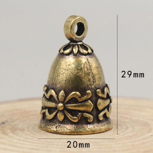 Cloche tibétaine en bronze antique,pendentif d'arbre de Noël,cloche magique artisanale en laiton,cloche à vent,cloches Shui Feng pour la décoration,1PC