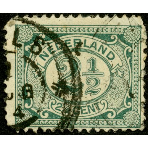 Timbre Oblitéré Nederland, 2 1/2 Cent
