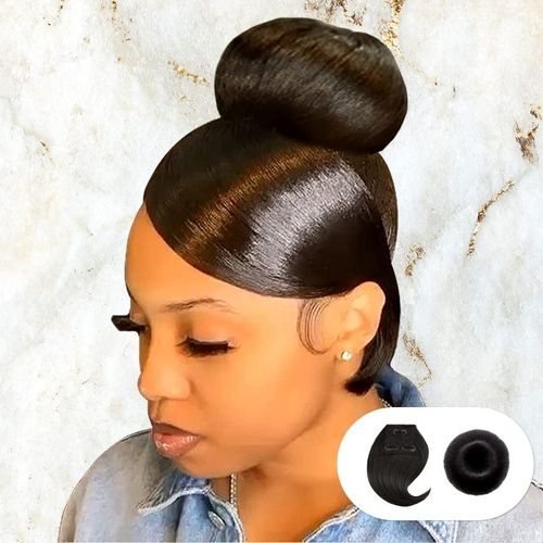 Pince À Cheveux Synthétique,2 Pièces,Chignon,Donut,Convient Aux Femmes - Type Violet 