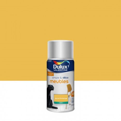 Peinture aérosol SIMPLE et DECO MEUBLES SATIN Jaune Signal 0.25L