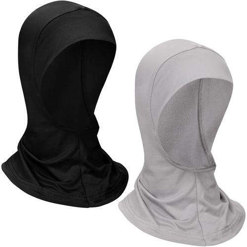 2 Pièces Bonnets Hijabs Foulard Hijab Extensible Cagoule Hijab Écharpe Hijab Musulman Pour Femme