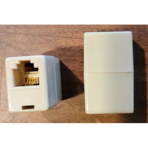 Raccord connecteur téléphone coupleur ADSL 6p6c RJ11 RJ12 femelle/femelle
