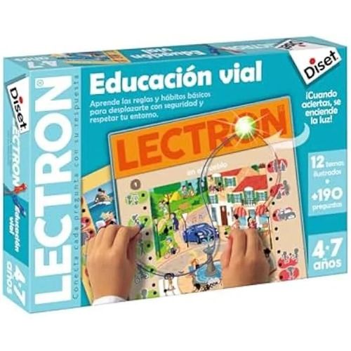 Jeu Éducatif - Diset - Lectron Education Route - 12 Modèles - 190 Questions - 4-7 Ans