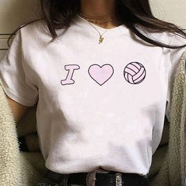 T-Shirt De Volley-Ball Pour Femmes,Vêtement Humoristique,Manga,Bande Dessinée
