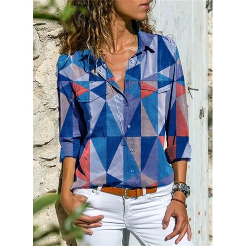 Chemise Élégante À Manches Longues Pour Femmes,Chemise Décontractée,Mode,Grande Taille,Y