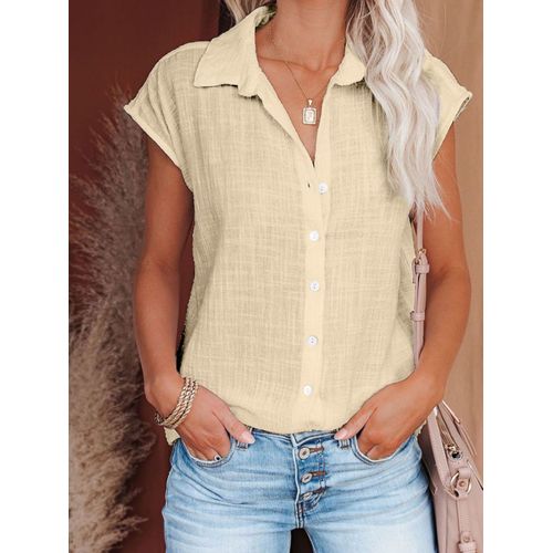 Chemisier Décontracté À Manches Sulfpour Femme,Haut Élégant À La Mode,Couleur Unie,Automne