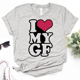 T-Shirt Graphique Japonais Pour Femme,I Love My Girlfriend,Manga,Vêtements Drôles,600