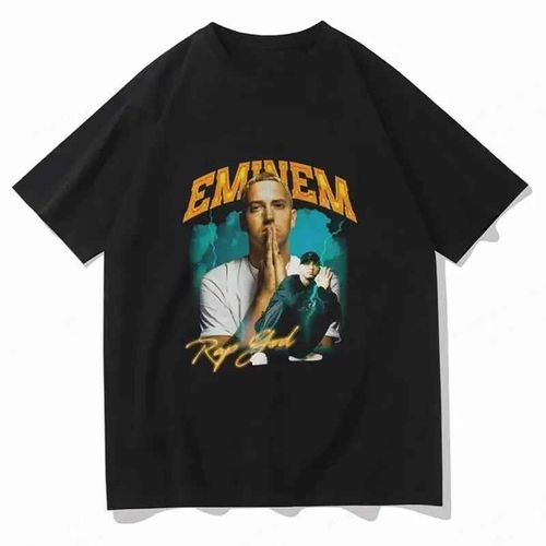 T-Shirt Manches Courtes Col Rond Femme,Décontracté,Vintage,À La Mode,Avec Imprimé Graphique Rared Eminem