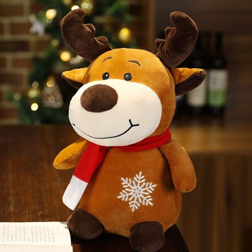 Jouet En Peluche De Dessin Animé Pour Enfants,Père Noël,Wapiti En Peluche,Bonhomme De Neige,Poupées D'oreiller D'animaux,Cadeaux De Noël,Décor D'anniversaire,2023