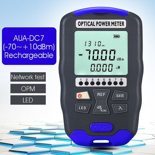 Mini compteur de puissance optique rechargeable AUA-D7/D5/DC7/DC5 OPM,testeur de câbles de Fiber optique-70   + 10/-50 + 26dbm,Port universel SC/FC/ST - Type Rechargeable AUA-DC7