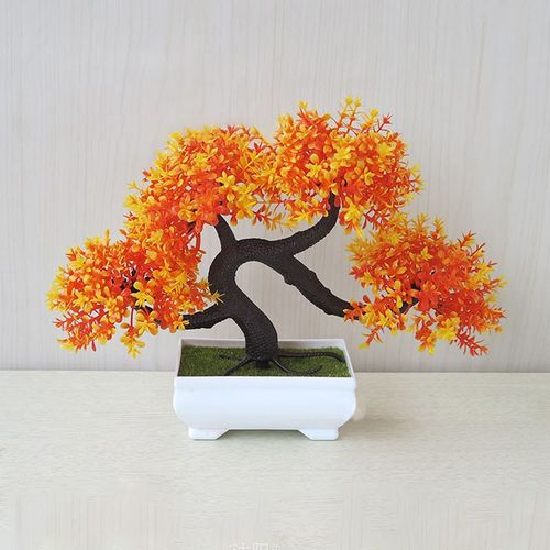 Bonsaï en pot de dragon simulé pour la décoration de bureau,plante verte,fleurs,moustache,arbre,bureau,maison,créatif - Type Rouge