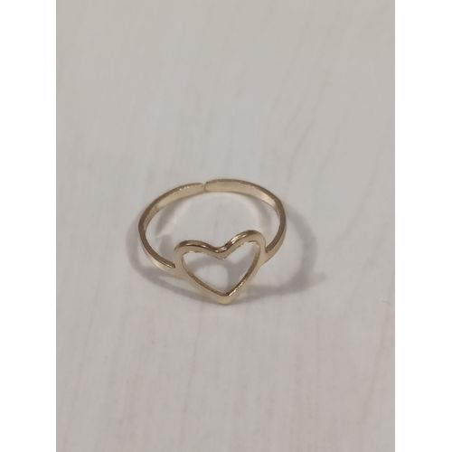 Bague Métal Doré,Coeur ,Taille 17