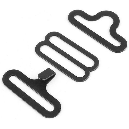 Lot De 50 N?uds Papillon En Métal Galvanisé Avec Crochet Réglable Pour Sangle De Cravate Noir